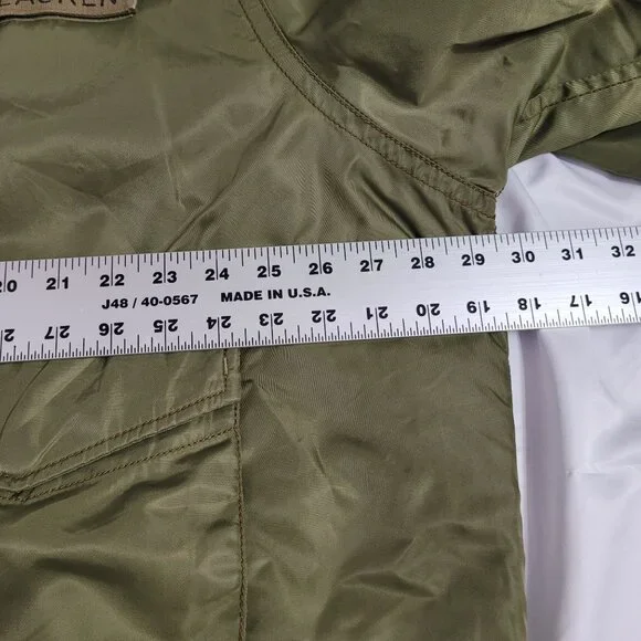 VTG Ralph Lauren Polo Jeans Co. Military Surplus Olive Bomber Jacket Size XXL - Picture 7 of 11
